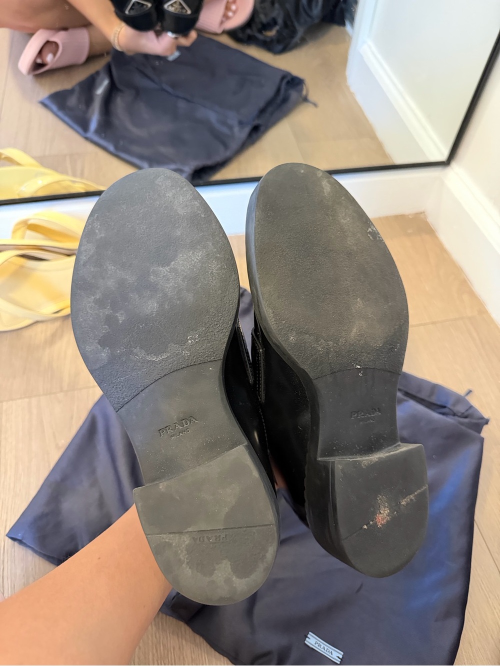 Prada Black Patent Leather Loafers - Picture 2 of 5
